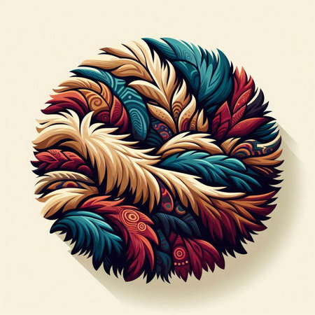 Colorful abstract background with floral ornament. Vector illustration for your designのイラスト素材