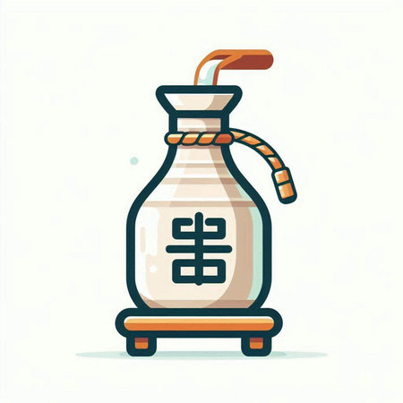 Chinese tea ceremony icon. Vector illustration in flat cartoon style isolated on white background.のイラスト素材