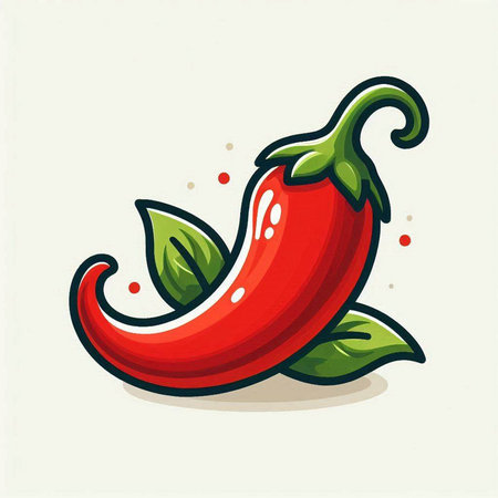 Chili pepper. Vector illustration. Isolated on white background.のイラスト素材