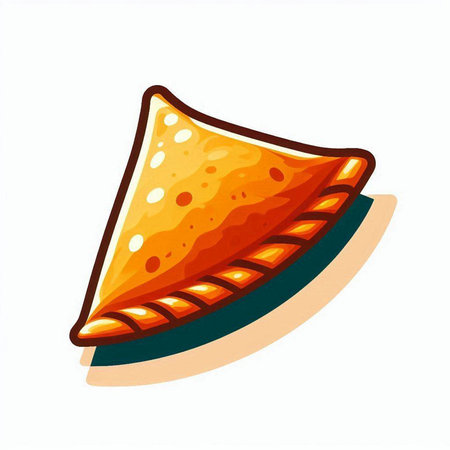Illustration of a slice of pie on a white background. Vector illustrationのイラスト素材