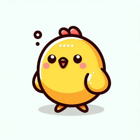Cute chicken character design. Cute cartoon chicken vector illustration.のイラスト素材