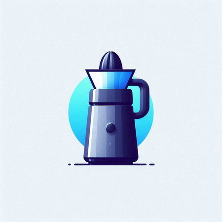 Coffee maker icon on blue background. Vector illustration. Eps 10のイラスト素材
