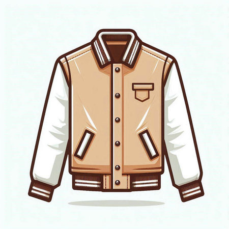 Illustration of a jacket on a white background, vector illustration.のイラスト素材