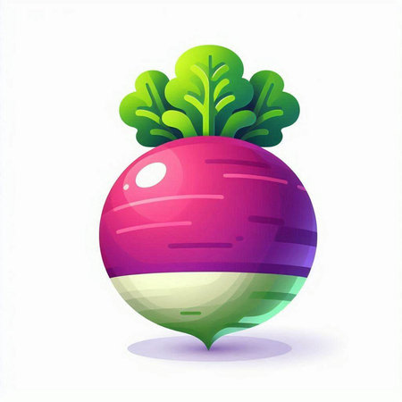 Radish vector illustration isolated on white background. Radish icon.のイラスト素材