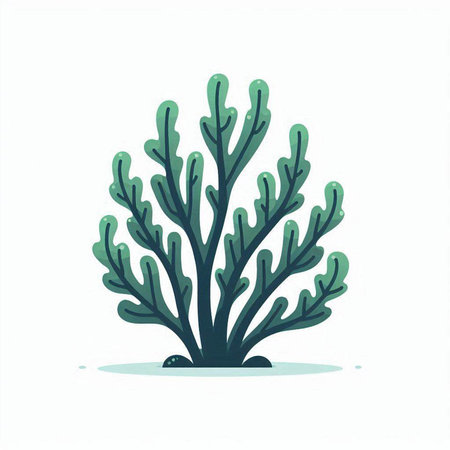Coral in cartoon style. Vector illustration isolated on white background.のイラスト素材