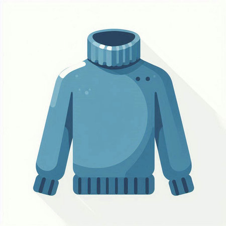 Blue sweater isolated on a white background. Vector illustration. Eps 10.のイラスト素材