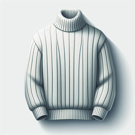 Knitted sweater isolated on a white background. 3d illustration.のイラスト素材