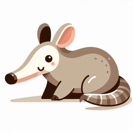 Cute cartoon animal isolated on a white background. Vector illustration.のイラスト素材