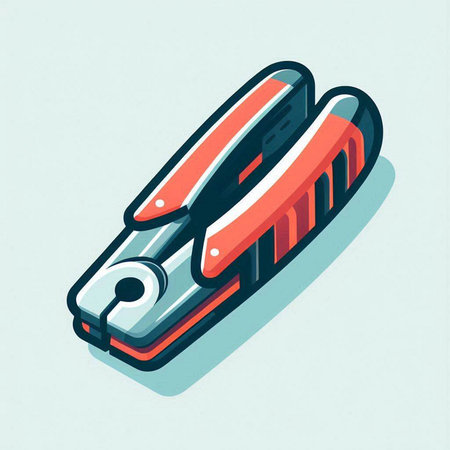 Isometric stapler. Vector illustration of a stapler.のイラスト素材