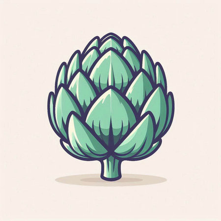 artichoke vegetable, vector artichoke artichoke illustrationのイラスト素材