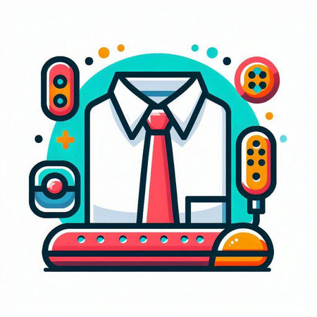 Shirt flat line icon. Vector illustration for web and mobile designのイラスト素材
