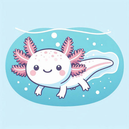 Cute cartoon catfish on the ice. Vector illustration in a flat style.のイラスト素材