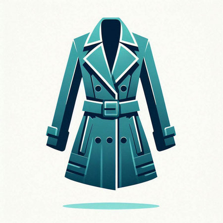 Vector illustration of a coat. Isolated on a white background.のイラスト素材
