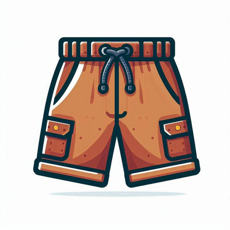 Swimming trunks icon isolated on white background. Vector illustration.のイラスト素材