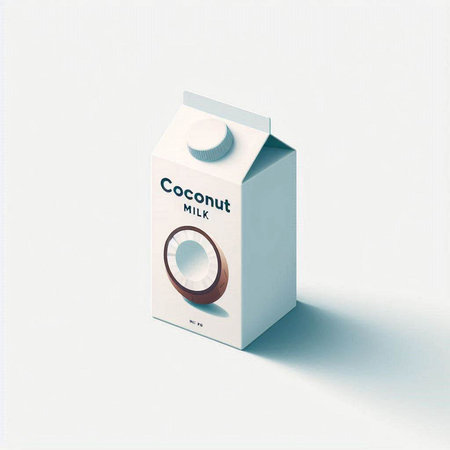 Coffee carton on a white background. 3d renderingのイラスト素材
