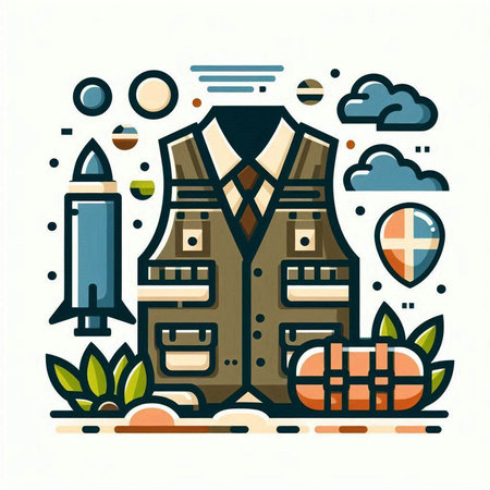 Vector illustration in flat linear style on the theme of travel and tourismのイラスト素材