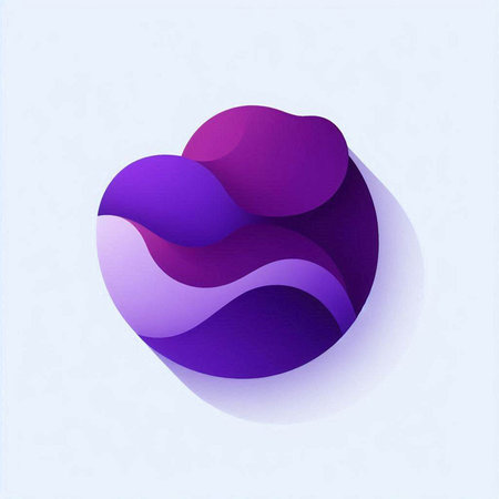 Abstract wavy background. Colorful gradient shapes. Vector illustration.のイラスト素材