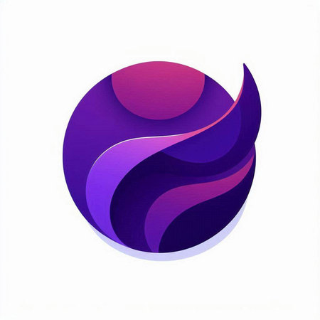 abstract colorful 3d circle icon on white background - vector illustrationのイラスト素材