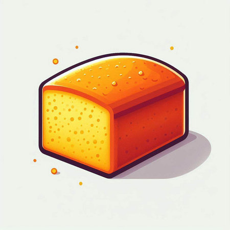 Illustration of a piece of cheese isolated on a white background.のイラスト素材