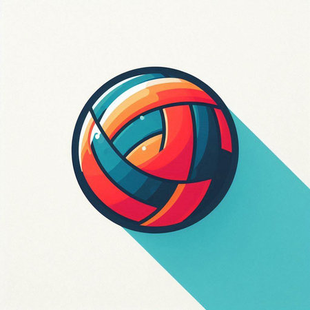 Volleyball icon. Volleyball ball icon. Vector illustrationのイラスト素材