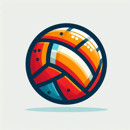 Volleyball ball icon, vector illustration. Flat design style.のイラスト素材