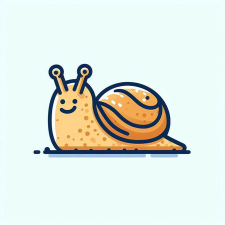 Snail icon. Cartoon illustration of snail vector icon for web designのイラスト素材