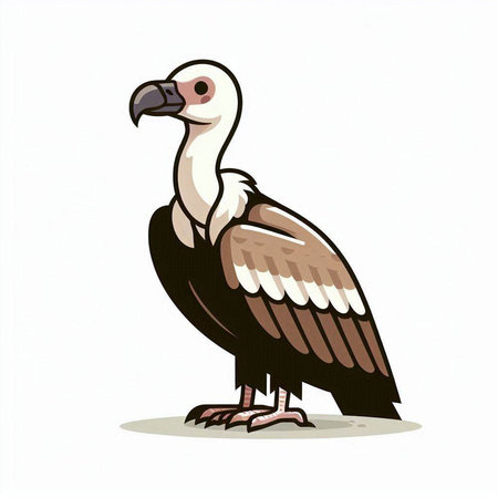 Illustration of a vulture on a white background. Vector illustration.のイラスト素材