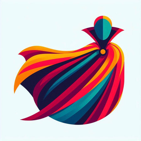 Vector illustration of a colorful christmas ball on a blue background.のイラスト素材