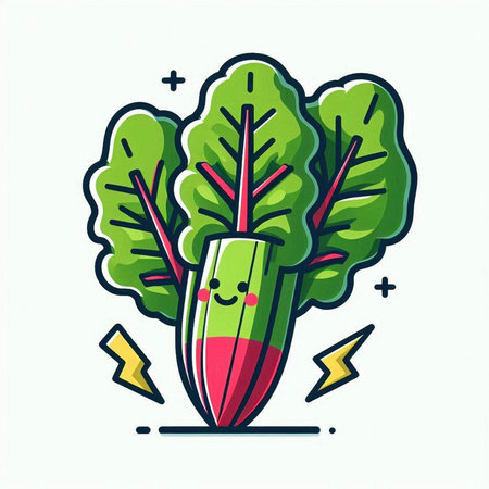Vector illustration of kawaii beetroot vegetable in cartoon style. Isolated on white background.のイラスト素材