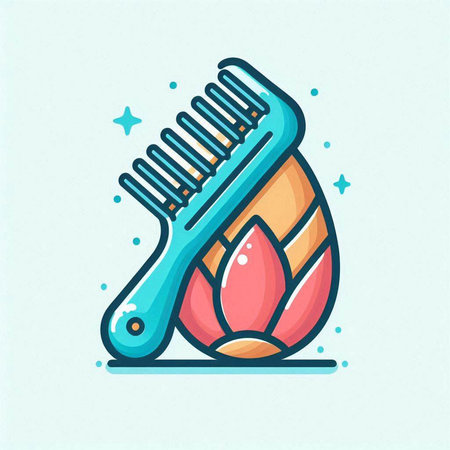 Hair salon and barbershop icon. Vector illustration in linear styleのイラスト素材