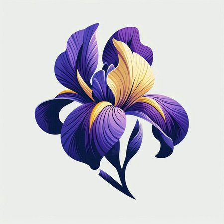 Beautiful iris flower. Element for design. Vector illustration.のイラスト素材