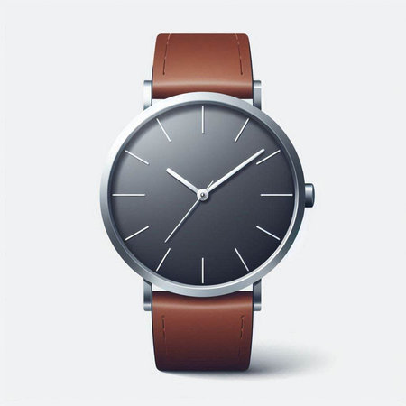 Wristwatch isolated on white background. Clipping path included.のイラスト素材