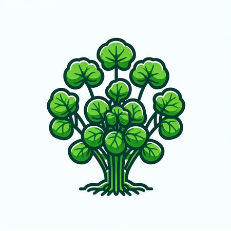 Green tree icon. Vector Illustration. Isolated on white background.のイラスト素材