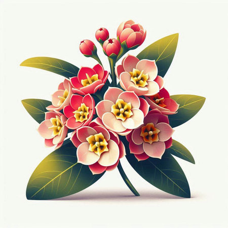Bouquet of flowers on a white background. Vector illustration.のイラスト素材