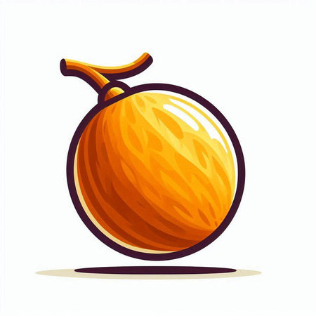 Santol fruit icon isolated on white background. Vector illustration.のイラスト素材
