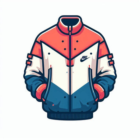 Illustration of a hockey jacket on a white background. Vector illustrationのイラスト素材