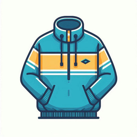 Winter sportswear icon isolated on white background. Vector illustration.のイラスト素材