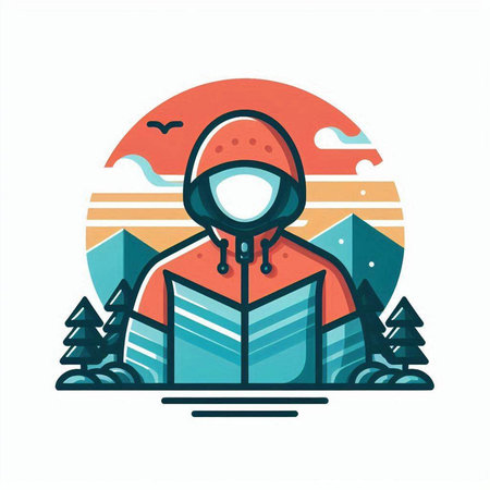 Snowboarder, snowboarder, snowboarder, snowboarder vector illustrationのイラスト素材