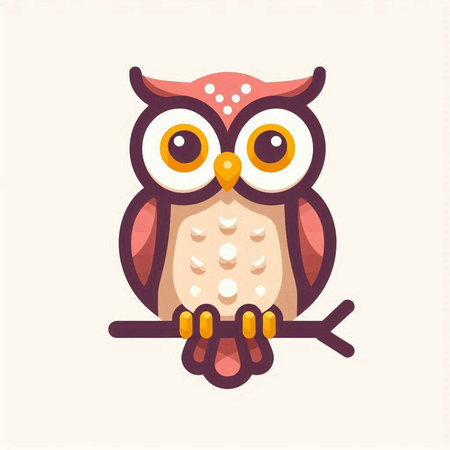 Owl. Cute cartoon character. Vector illustration for kids.のイラスト素材