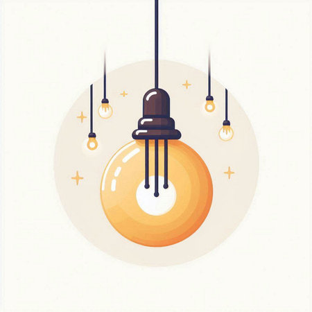 Vintage lightbulb on a white background. Vector illustration.のイラスト素材