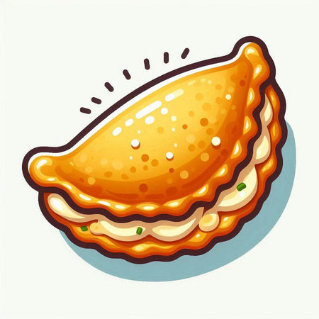 Illustration of a pie on a white background. Vector illustration.のイラスト素材