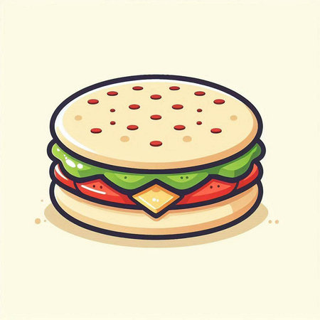 Hamburger vector illustration, fast food icon, fast food iconのイラスト素材