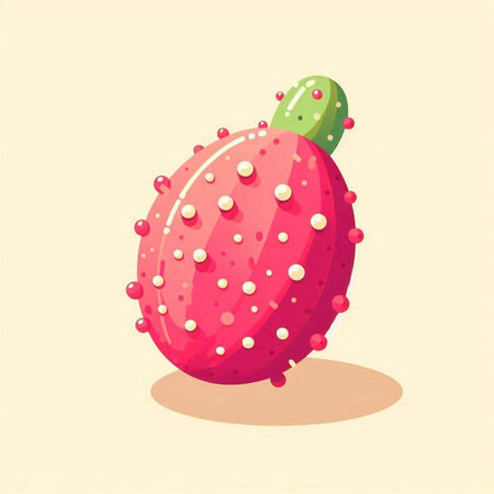 Cute cartoon cactus isolated on white background. Vector illustration.のイラスト素材