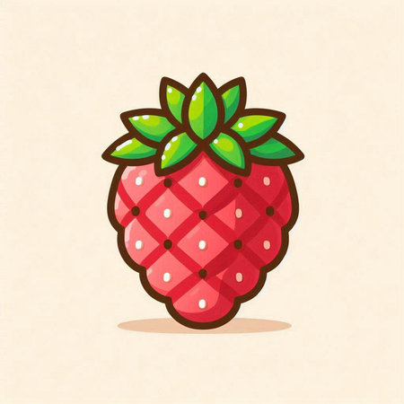 Strawberry vector icon. Hand drawn illustration of strawberry vector icon for web designのイラスト素材