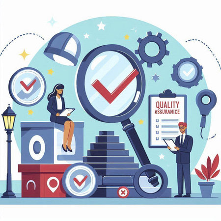 Concept of business analysis and planning. Vector illustration in flat styleのイラスト素材