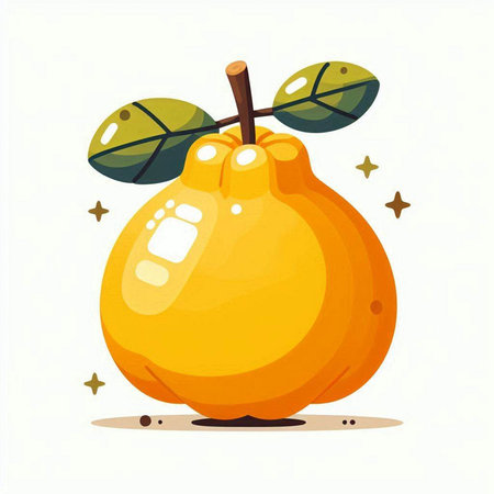 Pumpkin with leaves on a white background. Vector illustration.のイラスト素材