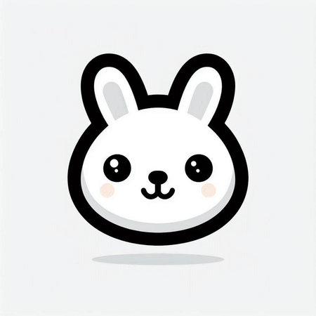 Cute rabbit on white background. Vector illustration. Eps 10.のイラスト素材