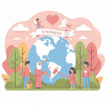 Volunteers help the planet. Flat design vector illustration concept.のイラスト素材