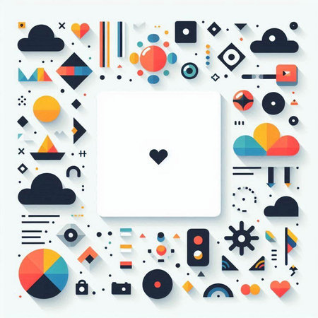 Abstract geometric background with different shapes. Vector illustration. Eps 10.のイラスト素材