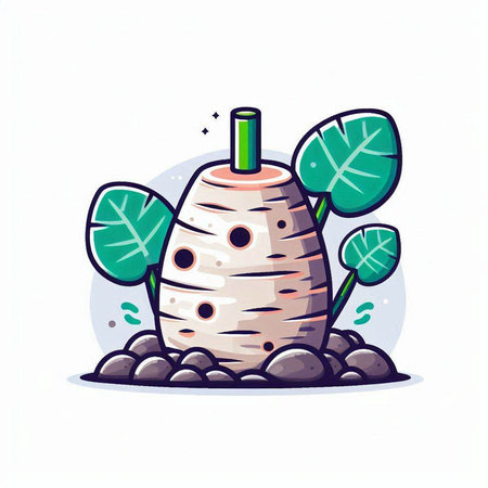 Cactus plant vector illustration. Cacti in cartoon style.のイラスト素材